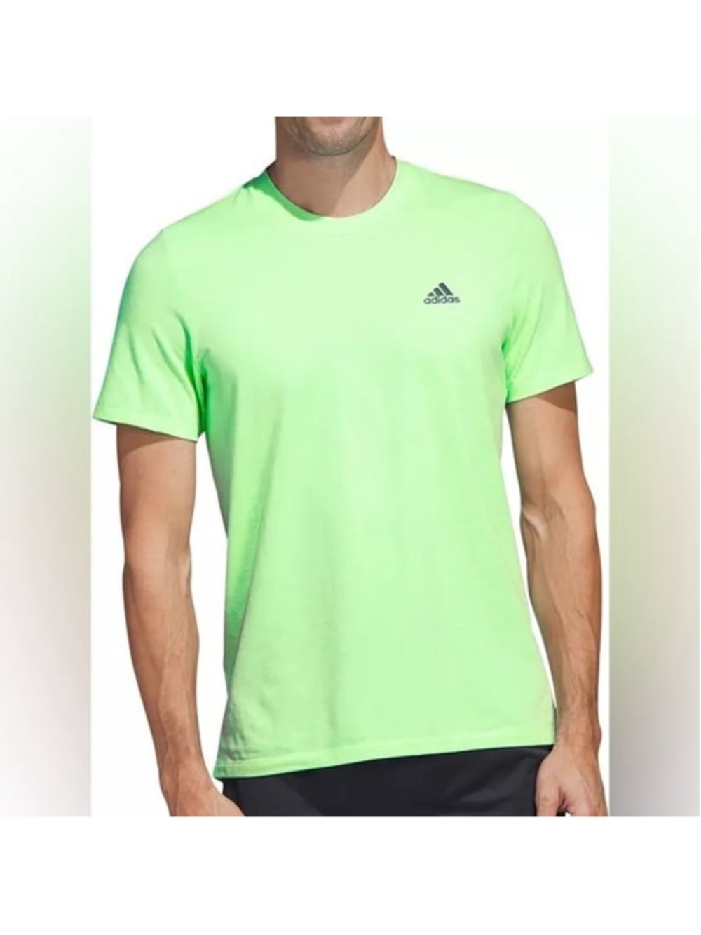 Mens Adidas axis tech tee green size m